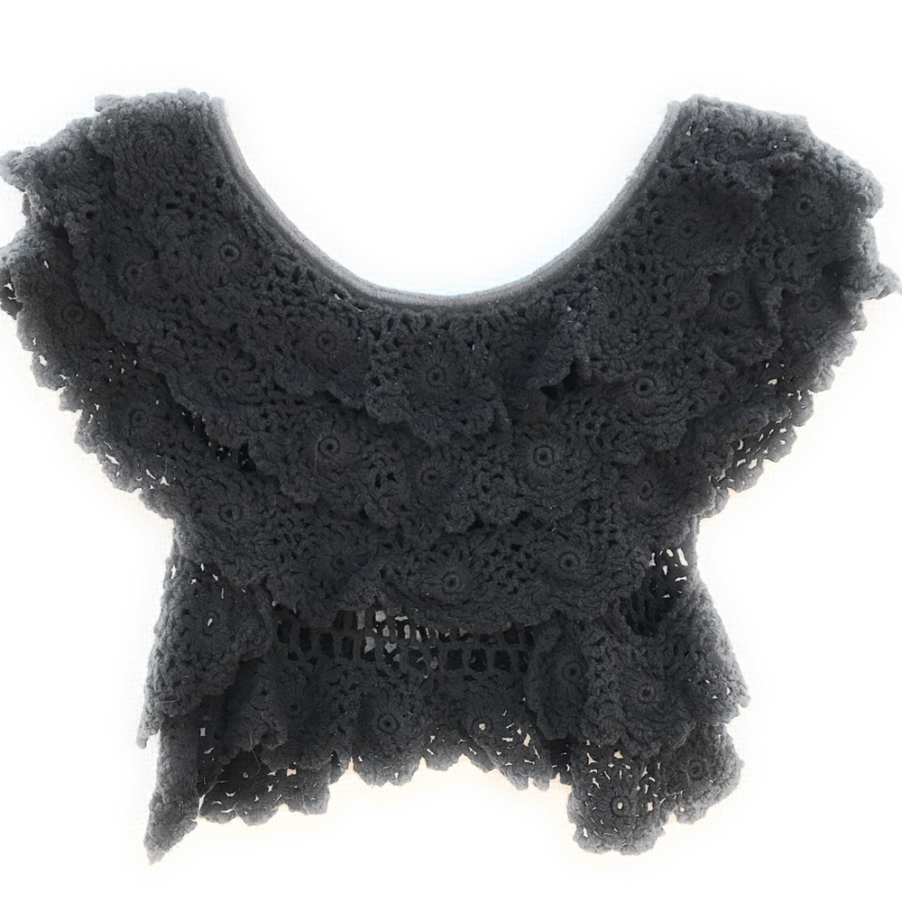 Cleobella Holly Tiered Cotton Crochet Crop Top - Picture 6 of 8